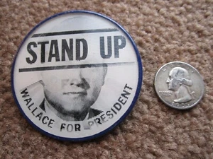 ORIGINAL WALLACE für Präsident Pin... BLITZER Politischer Button 60er Jahre - Bild 1 von 1