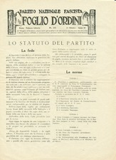 LO STATUTO del PARTITO FASCISTA-1926 MOLTO RARO