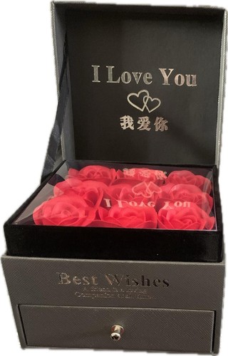 Kit rose + Collana + Sacchetto regalo per san valentino