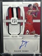 2022-23 Panini National Treasures Dalen Terry Rookie Patch Auto 65/99 Bulls