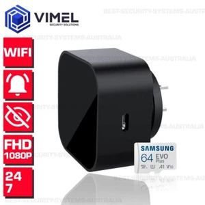 Mini Cam Wall Phone Charger WIFI Wireless Spy Camera Detector Hidden - Picture 1 of 7