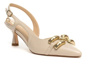 GOLD & GOLD GD06 DECOLLETE DECOLTE SLINGBACK FORMALI DONNA BEIGE - Imagen 1 de 3