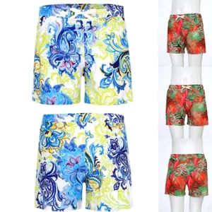 Boys Shorts Trunks Briefs Bathing Pants Training Summer Tropical Print Swimwear - Picture 1 of 23