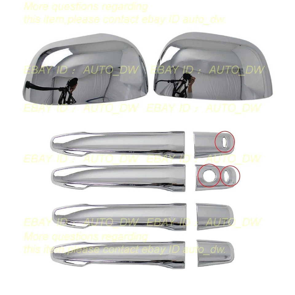 Cubierta de espejo de manija de puerta para 07-15 Mitsubishi Outlander Sport/ASX Smart 10P Foto 1 de 4
