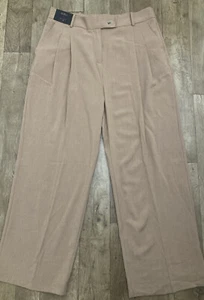 Next Women’s Beige Tan Trousers Wide Leg Tailored Trousers UK16R W34 L30 A72 - Picture 1 of 13