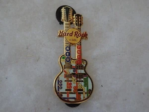 Hard Rock Cafe pin New York Subway Map Guitar doubleneck 2007 - Picture 1 of 1
