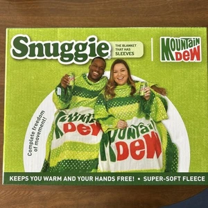 Snuggie Super-Soft Fleece Blanket w Sleeve MOUNTAIN DEW DO THE DEW 71 in x 54 in - Picture 1 of 3