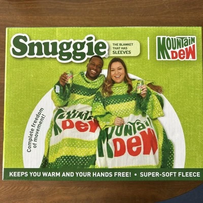 Snuggie Super-Soft Fleece Blanket w Sleeve MOUNTAIN DEW DO THE DEW 71 in x 54 in - Image 1 of 3