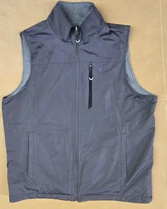 Izod Reversible Vest Mens M Gray Golf Lightweight Full Zip Sporty Practical Wear - Picture 1 of 11
