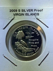 2009 S Silver Proof Virgin Islands Quarter 90%. Fast Free Shipping. - Picture 1 of 2
