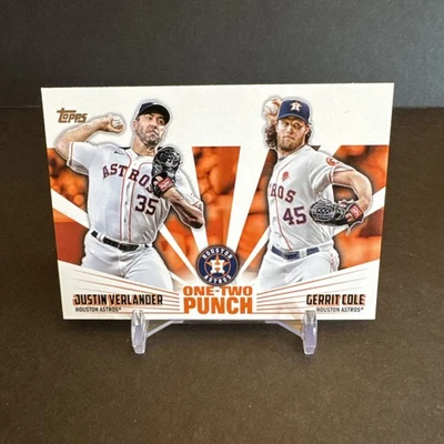 2023 Topps ONE-TWO PUNCH #12P-18 Justin Verlander / Gerrit Cole EX/NM - Image 1 of 2
