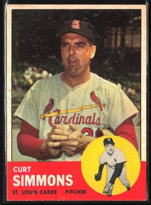 1963 Topps #22 Curt Simmons Foto 1 de 3