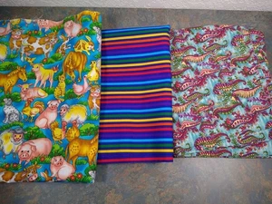 QUILT FABRIC LOT estate stash sale 100% cotton HOFFMAN material 9 yards stripe + - Picture 1 of 11