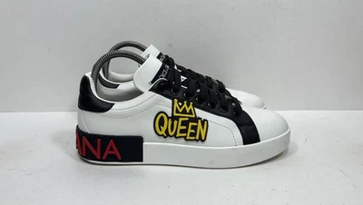 Dolce & Gabbana Portofino Love Graffiti Sneakers Pink Women's Size 8 / 38 Shoes - Image 1 of 4