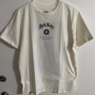  Star Wars - El Poder del Lado Oscuro Vader -Mediana- Camiseta Marfil Rara  Foto 1 de 4