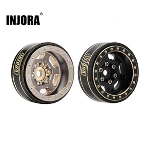INJORA 1.0 Plus Brass -3.75 Offset Beadlock Wheel for TRX4M SCX24 FCX24 Enduro24 - Picture 1 of 16