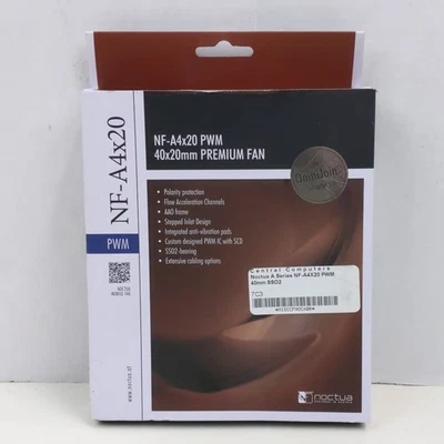 Noctua NF-A4x20 PWM 40x20mm Premium Quiet Cooling Fan Brown 4-Pin PC Case Fan - Image 1 of 2