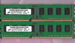 4GB 2x2GB PC3-8500 MICRON MT16JTF25664AZ-1G1F1 DDR3-1066 Desktop Ram Memory Kit - Picture 1 of 3