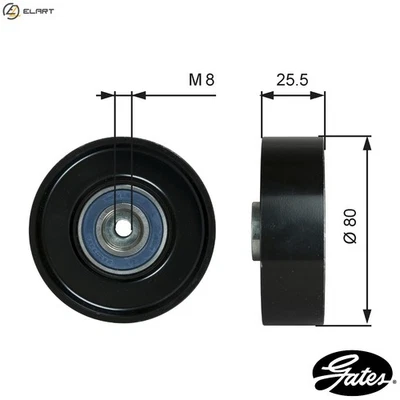 TENSIONER PULLEY VRIBBED BELT T38089 FOR VW MERCEDES-BENZ VITO/Bus/Van 190 2.8L - Image 1 of 4
