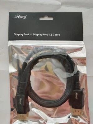 Rosewill 3 ft. DisplayPort 1.2 Cable Gold Plated 4K x 2K Ready Eyefinity New - Image 1 of 2