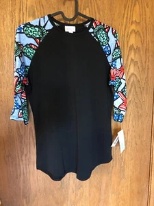 Lularoe Kids’ Sloan Americana Size 14 NWT Black Body Statue Of Liberty Shirt 4th - Picture 1 of 6