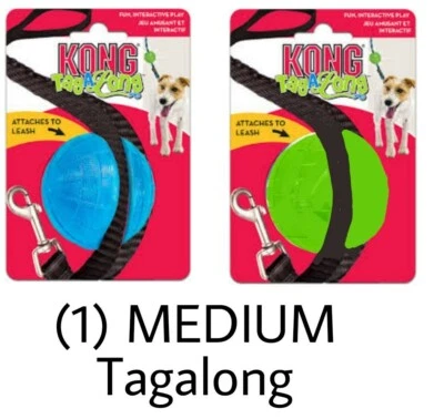 KONG TagALong Ball - (1) MEDIUM 2.25" x 2.25" Dog Fetch Chew Toy - Color Varies - Image 1 of 2