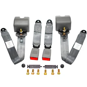 2X Genuine For Dodge Ram 2500 1998-2010 3 Point Safety Adjustable Seat Belt Car - Picture 1 of 9