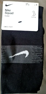 Nike squad 1pair Football sock crew IN BLACK XSMALL UK 13k 1UK DRI-FIT KNEE HIGH - Picture 1 of 2