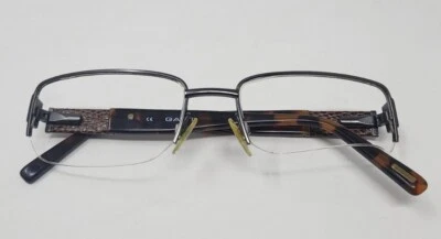 Armação de óculos feminina GANT retangular meia borda G caprile tartaruga 54-17-140 - Imagem 1 de 4