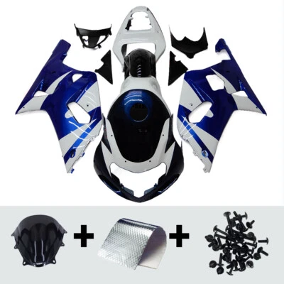 Kit de carenado azul blanco + tanque para carrocería Suzuki GSXR600 GSXR750 2000-2003 K1 Foto 1 de 4