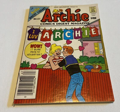 ARCHIE Comics Digest Magazine  #67  COMIC MAGAZINE 1984 06994 - Image 1 of 4