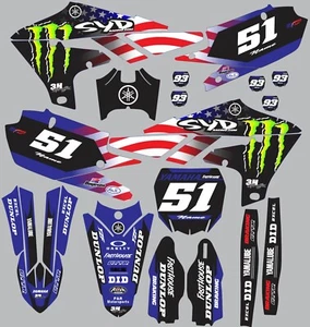 Decals for YAMAHA GRAPHICS  YZ 250f 2019-2022 and YZ450f 2018-2022 Flag  - Picture 1 of 1