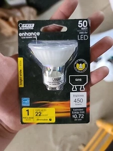 NIP FEIT ELECTRIC GU10 Bright White 3000K 50 Watt LED Bulb PAR16 BULB - Picture 1 of 2