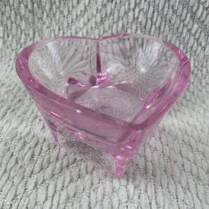 Purina Fancy Feast Heart Shaped Pink Acrylic Plastic Kitty Cat Food Water Bowl - Picture 1 of 16