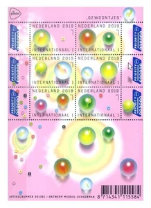 Pays-Bas. Jeux. Cartes de verre 2019. Feuille. - Photo 1 sur 1