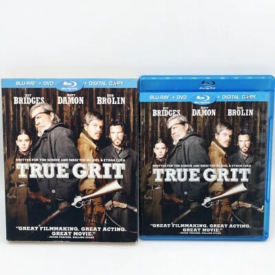 True Grit 2010 Blu-ray DVD 2011 Jeff Bridges Matt Damon Embossed Slipcover - Image 1 of 4