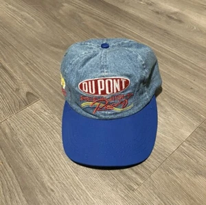 Vintage Jeff Gordon Nascar Hat DuPont Blue Denim Snapback Hat Cap One Size - Picture 1 of 5