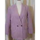 Talbots new with tag navy and pink houndstooth blazer size 10