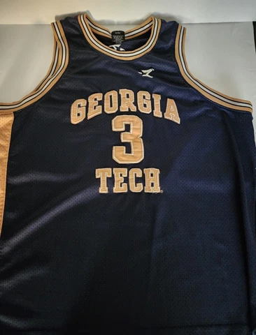 Starbury Georgia Tech Jersey Stephon Marbury Stitched Size 2XL Blue And Gold Cover