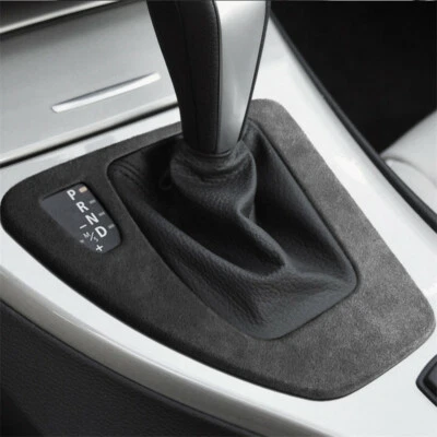 Cómoda cubierta de panel de cambio de marchas de cuero gamuza para BMW Serie 3 E90 E92 05-12 Foto 1 de 2