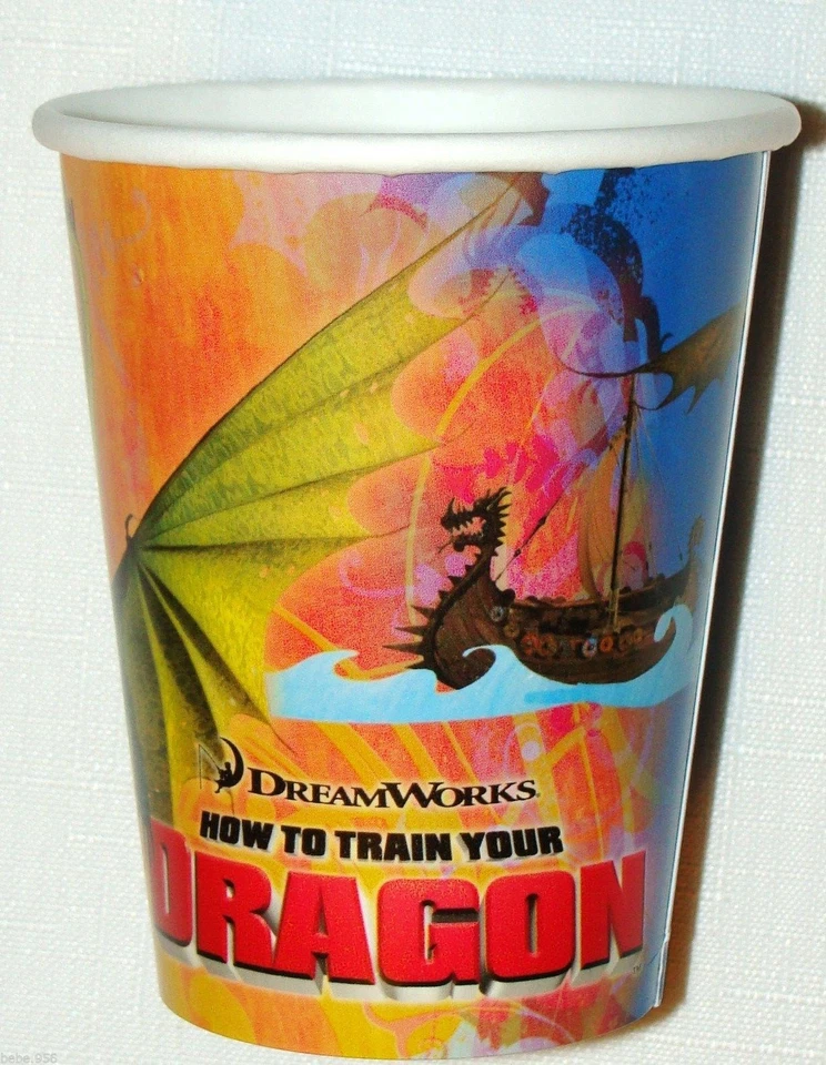 How to Train Your Dragon 9oz Paper Cups (8) Birthday Party Supplies Toothless