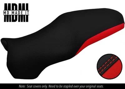 ADEQUADO PARA DUCATI SUPERSPORT 900 SS 99+ CAPA DE ASSENTO DE VINIL ADERÊNCIA PERSONALIZADA PRETA E VERMELHA - Imagem 1 de 4