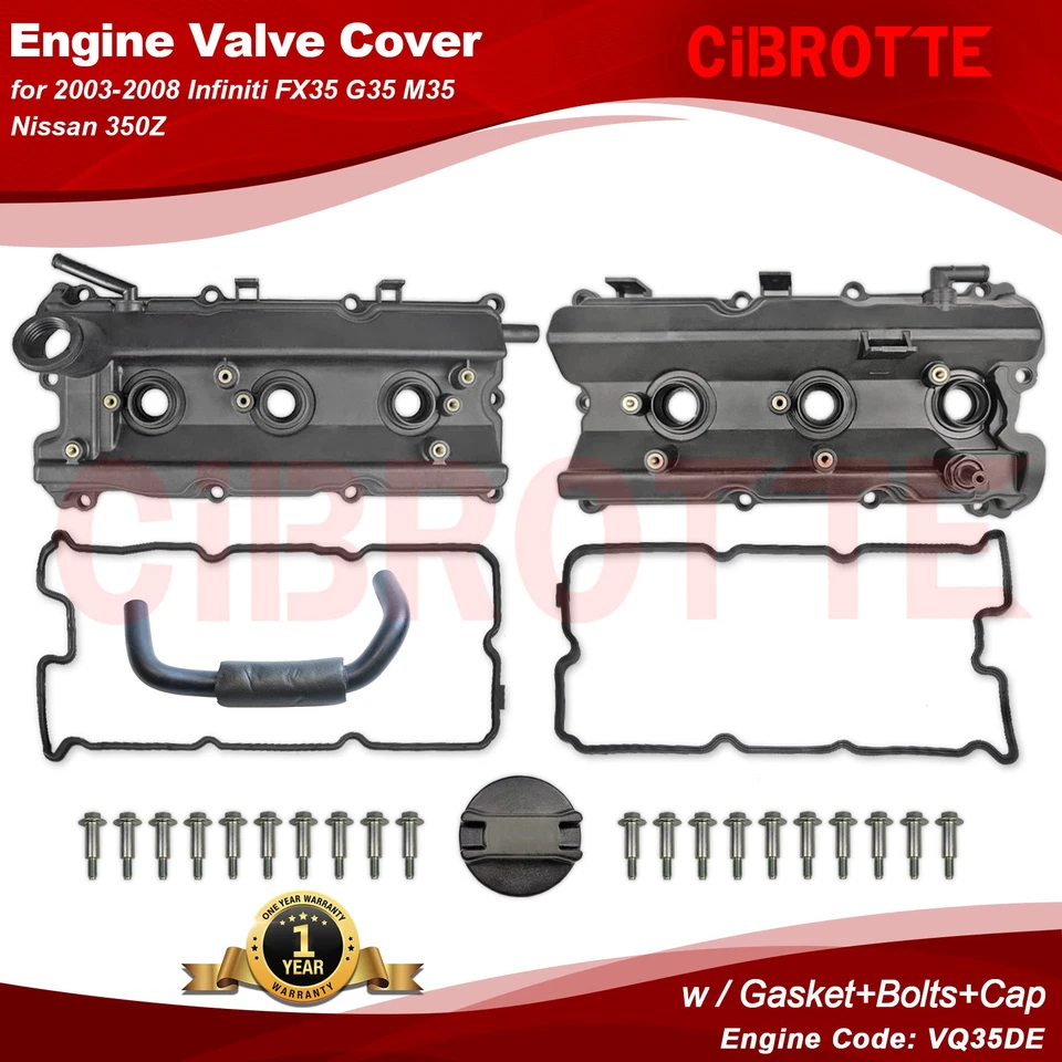Juego de 2 Cubiertas de Válvula de Motor Kit para Infiniti FX35 G35 M35 2003-2007 Nissan 350Z Foto 1 de 4