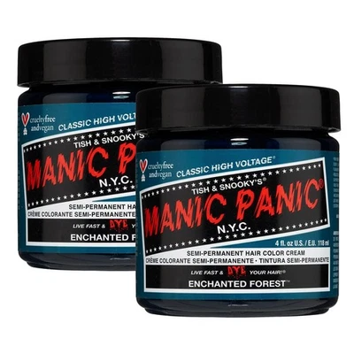 [Paquete de 2] Tinte de cabello semipermanente vegano Manic Panic color 40z [bosque encantado] Foto 1 de 4