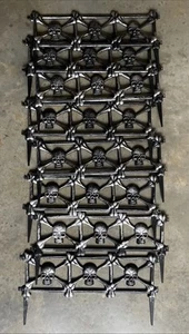 Halloween Skull & Crossbones Garden Fence Graveyard Decoration (set of 8) - Picture 1 of 7