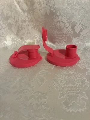Juego de 2 sellos de reemplazo de boquilla abatible Tupperware con tapa abatible rosa Foto 1 de 3