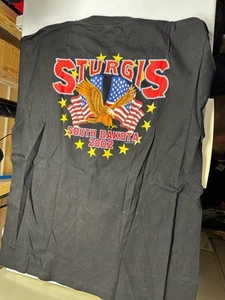 Vintage Sturgis Motorcycle Black Hills Rally Shirt Eagle Harley Y2K 2002 XL - Picture 1 of 3