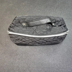 Yumfne Black Makeup Bag With Double Zippers - Picture 1 of 11