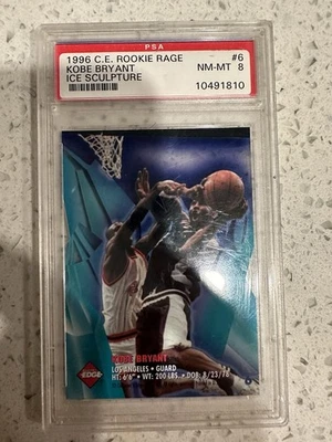 Kobe Bryant 1996 Collector's Edge novato rabia escultura de hielo PSA 8 🔥 🔥 🔥 Foto 1 de 4