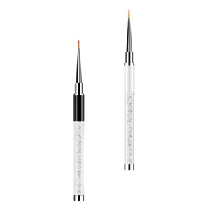 2 piezas arte en uñas flor pluma suministro cepillo de dibujo manicura práctica - Imagen 1 de 12